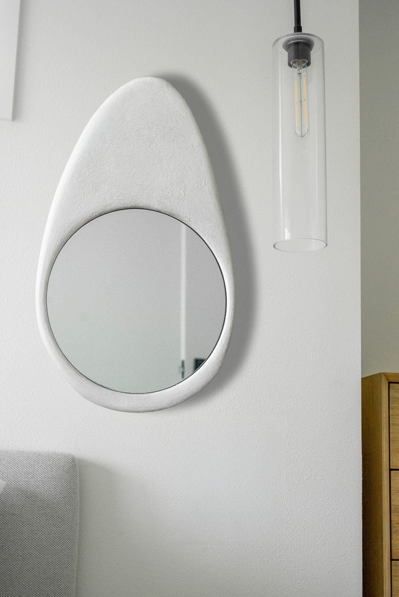 Drop Mirror | Bone